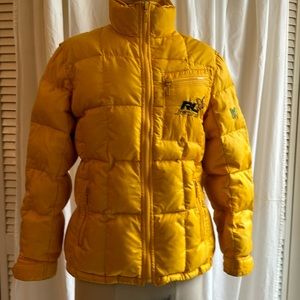 RALPH LAUREN. VINTAGE, DOWN-filled Puffer Jacket with BUTTERFLIES - SMALL
